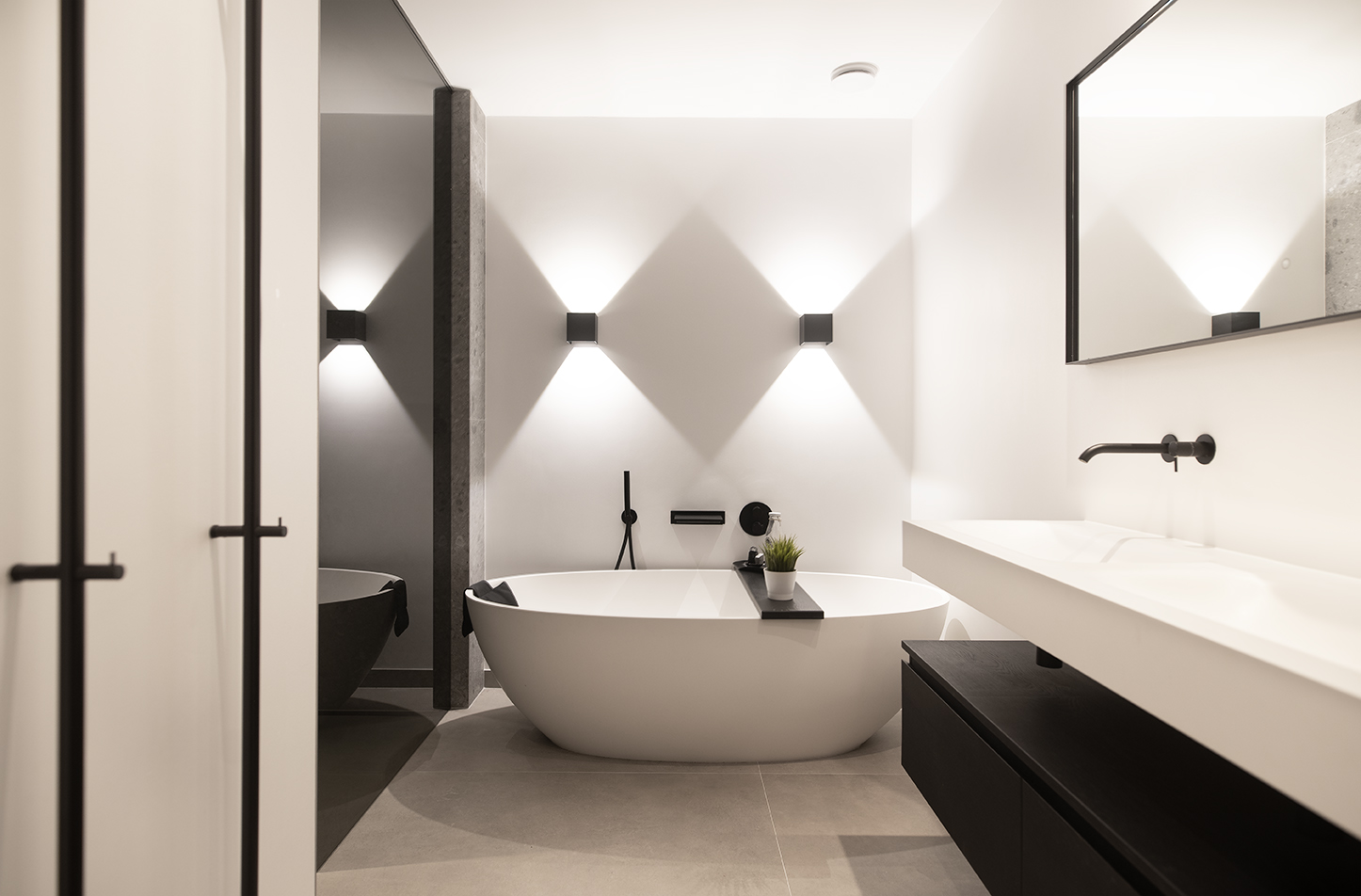 Stijlvolle badkamer met natuursteen